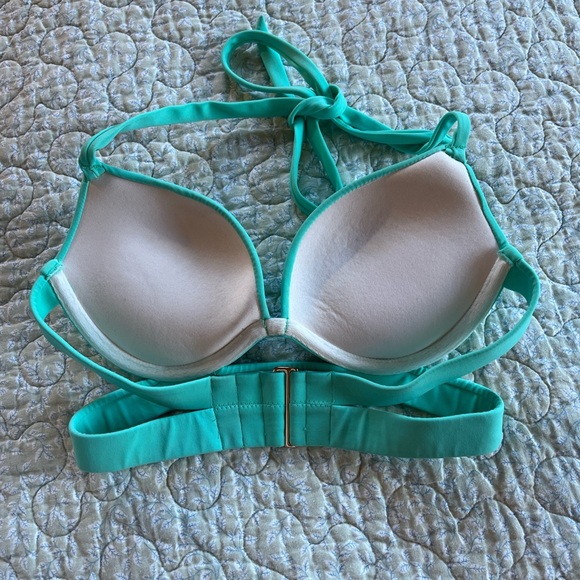 Victorias Secret Banded Push-Up Halter Top & Strappy Cheeky Stripe Bikini Bottom - Picture 4 of 10